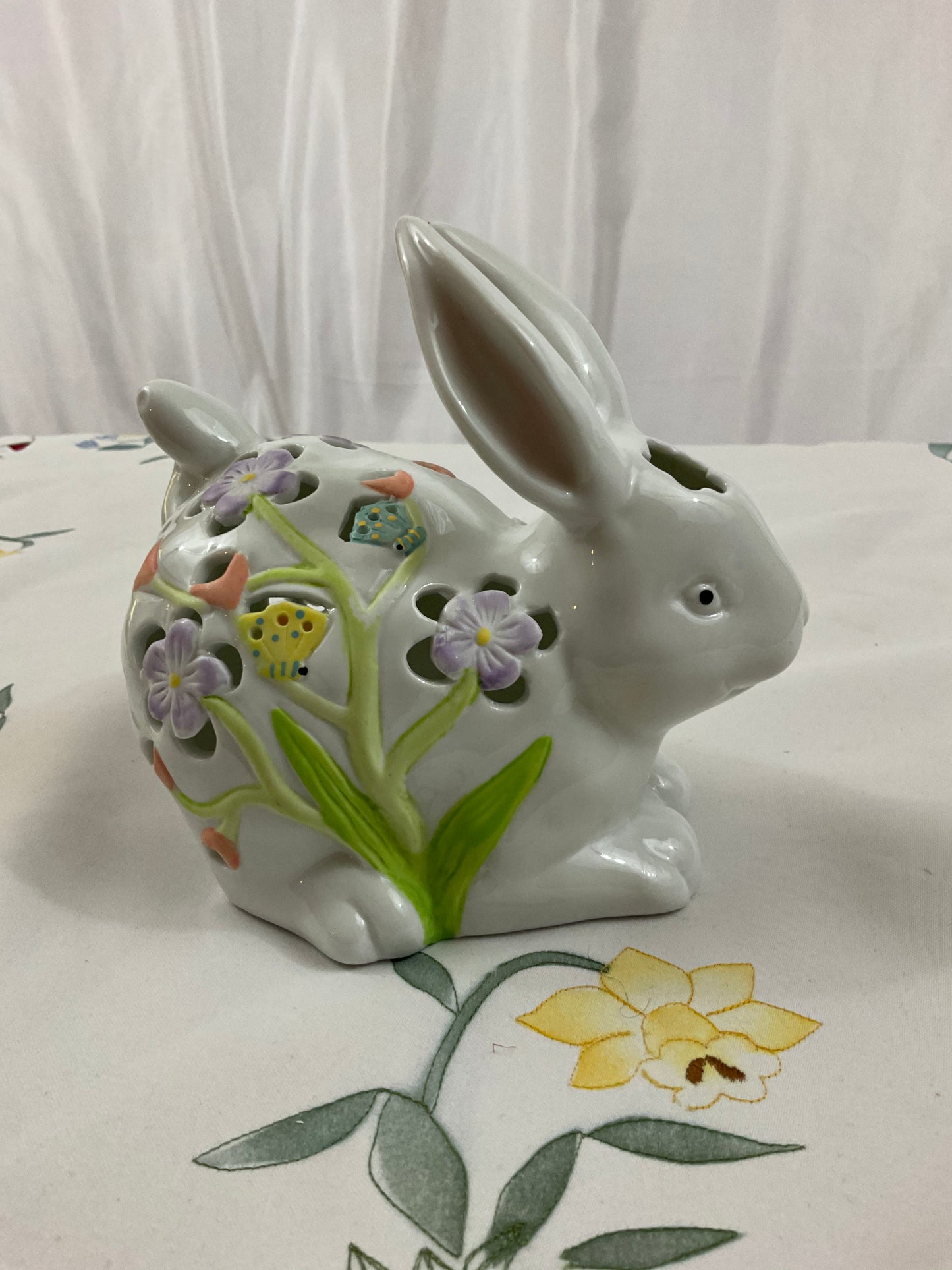 Easter - Ceramic Rabbit With Cut-Out Design