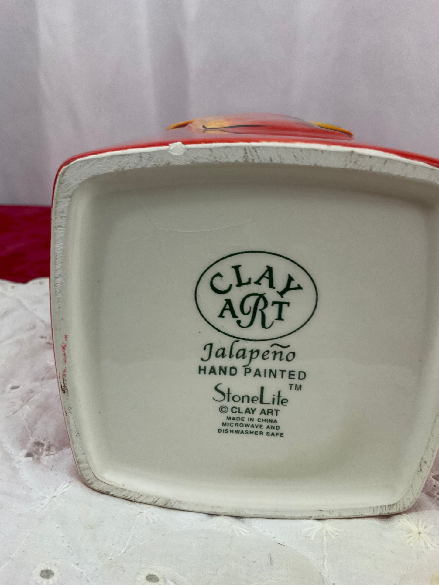 Utensil Caddy - Clay Art - Jalapeno