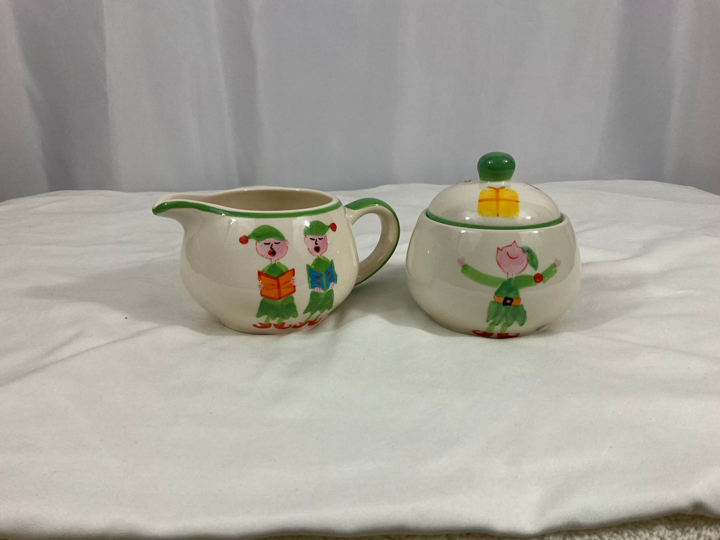 Cream and Sugar Set - Holiday Elf -Le Gourmet Chef