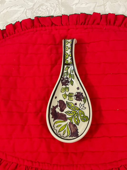 Spoon Rest - Floral Pattern