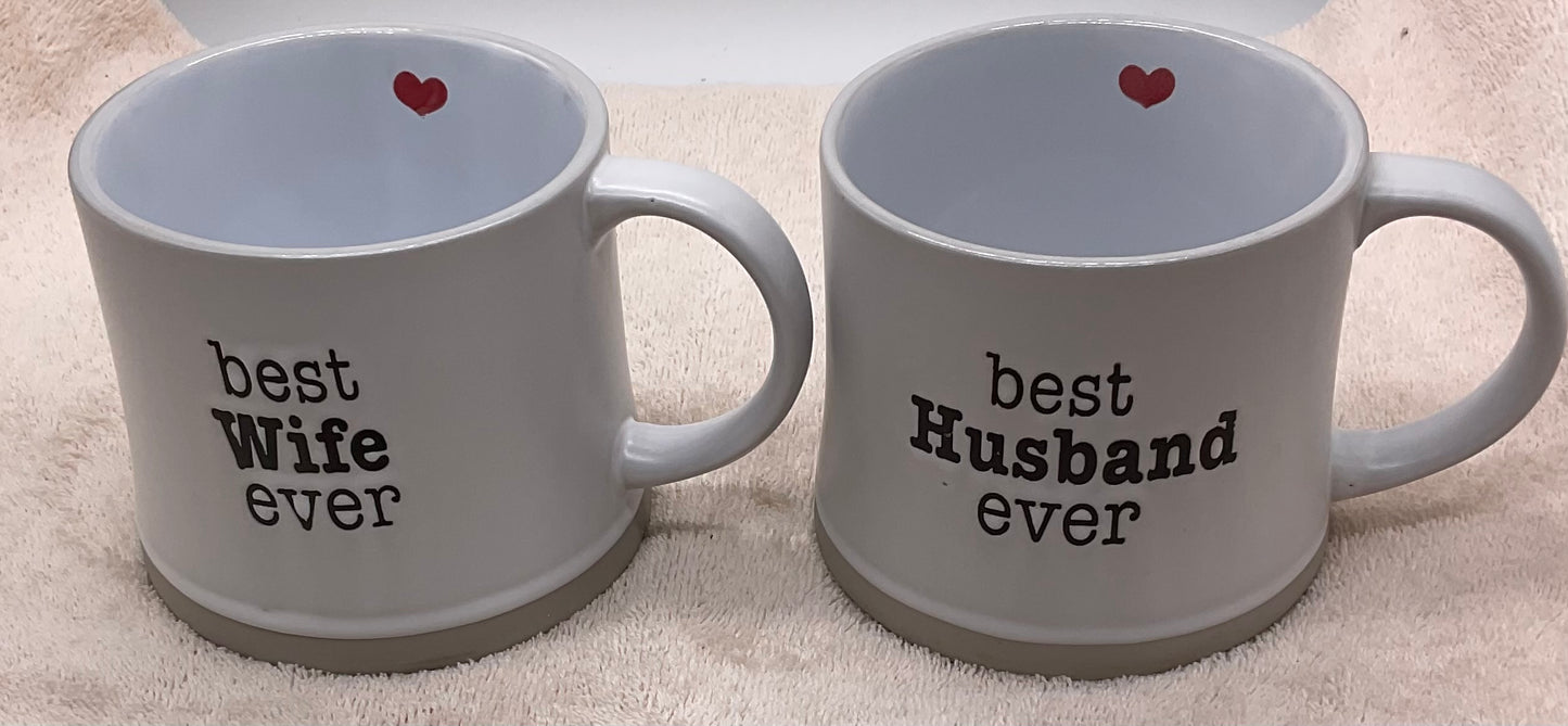 Mugs - "Best Husband, Best Wife Ever"