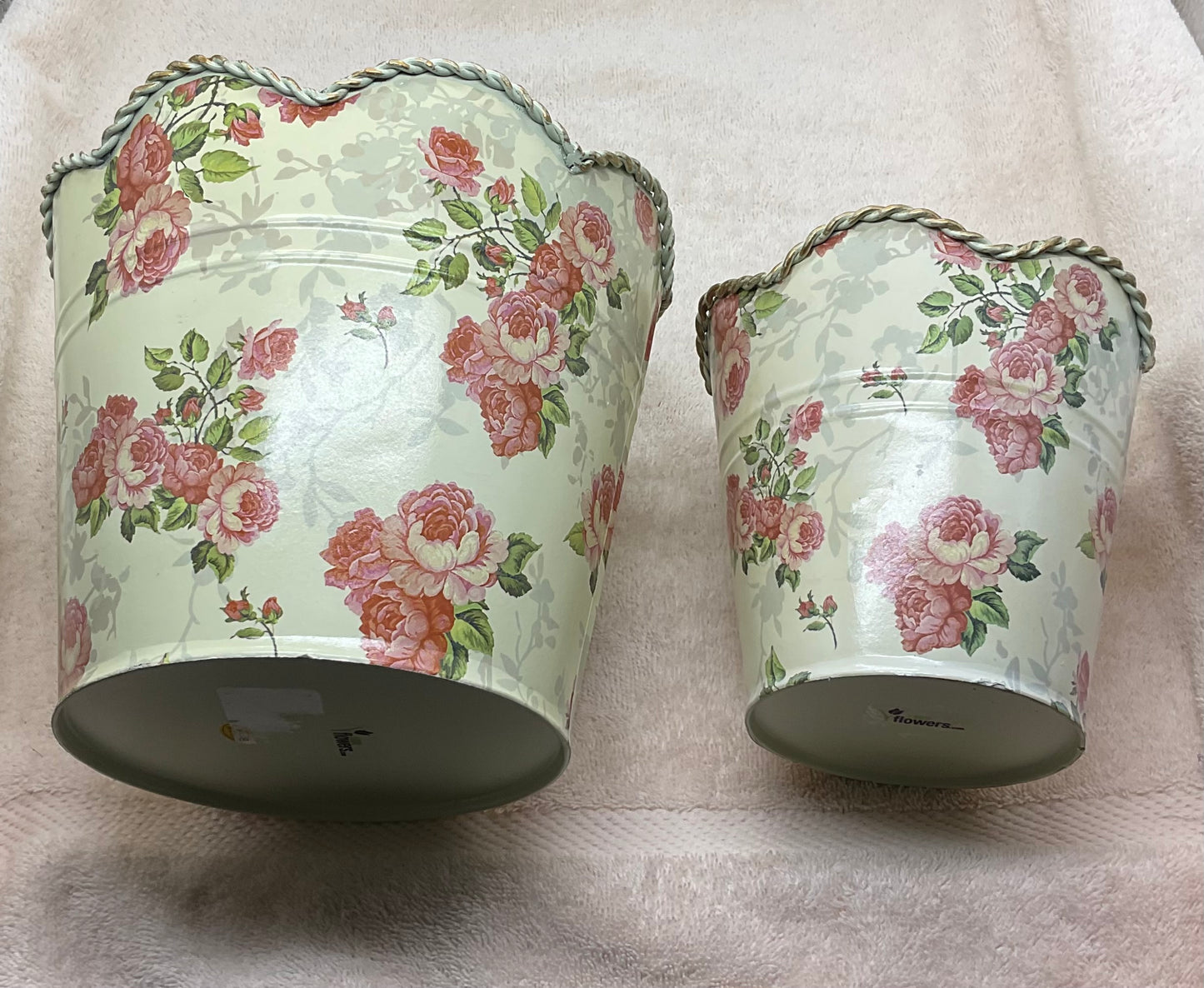 Flower Pot Set - Rose Pattern