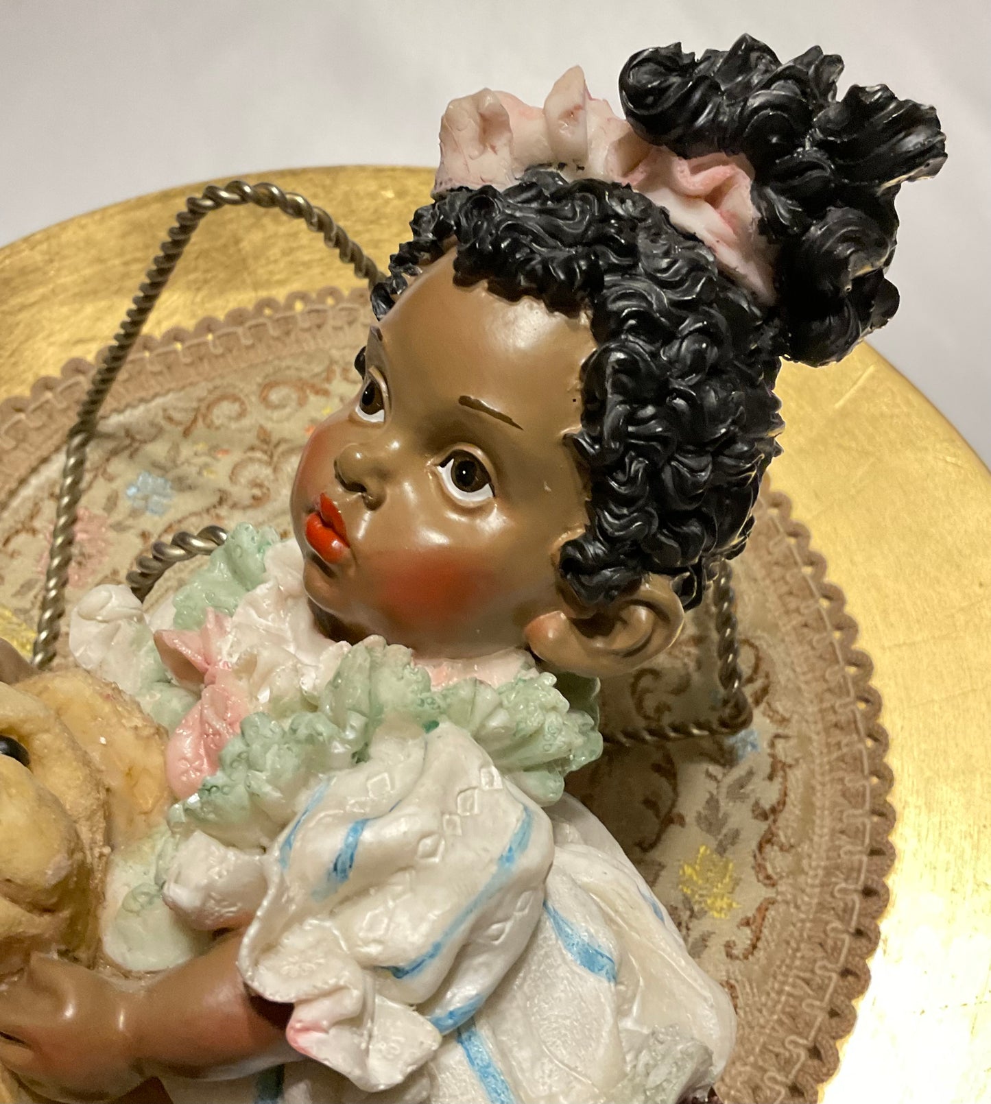 Figurine - African-American Girl With Puppy