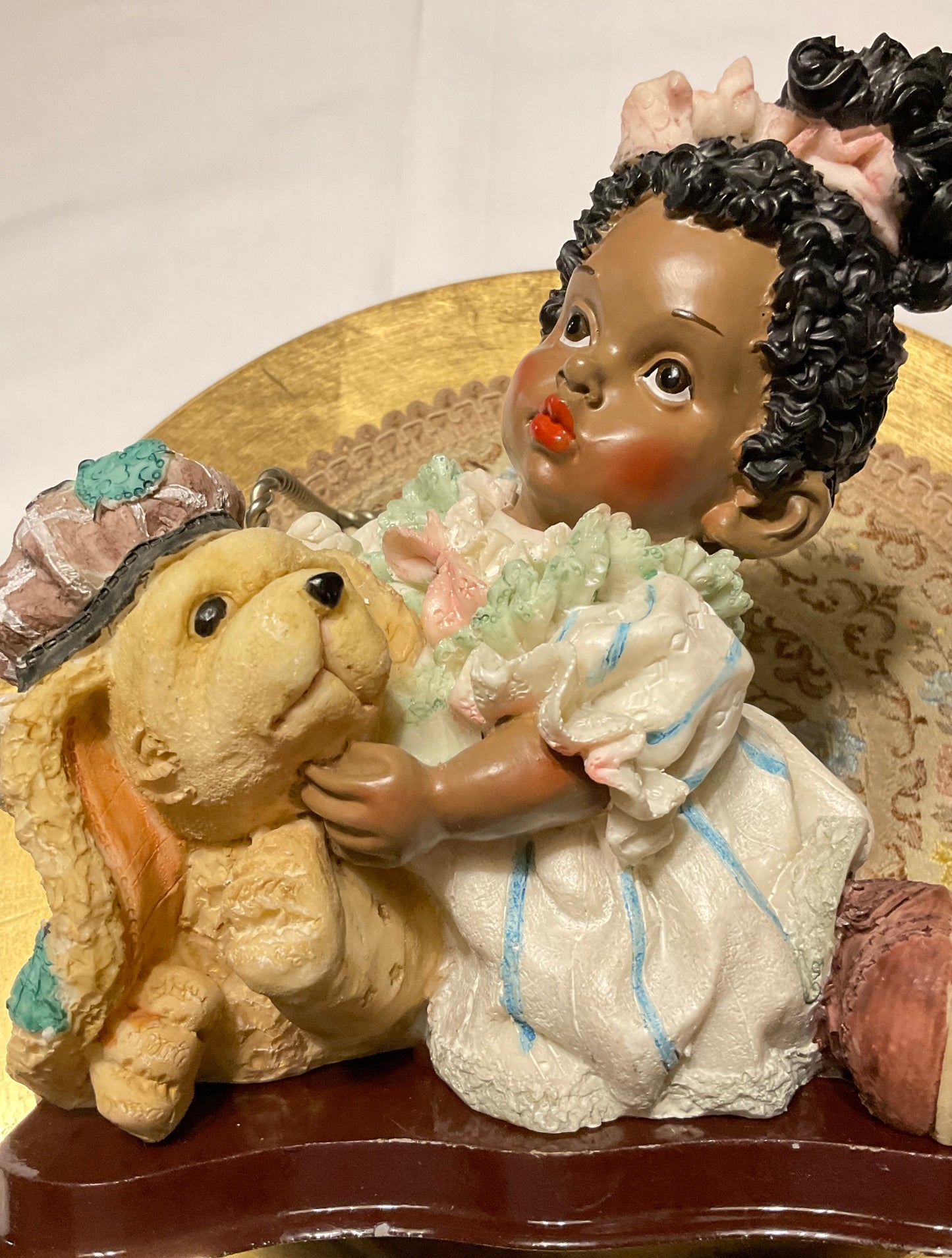 Figurine - African-American Girl With Puppy