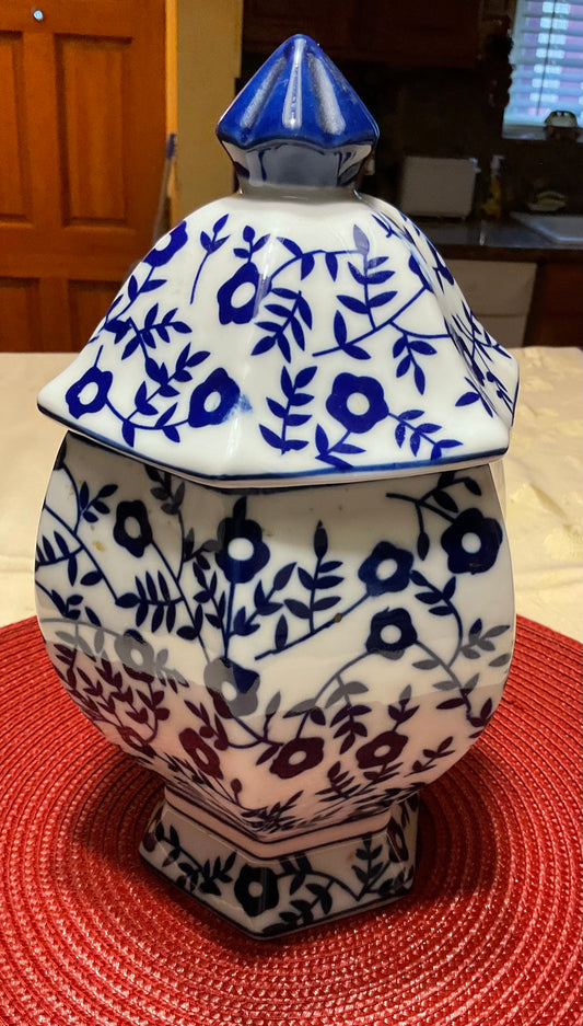 Decorative Jar - Blue and White