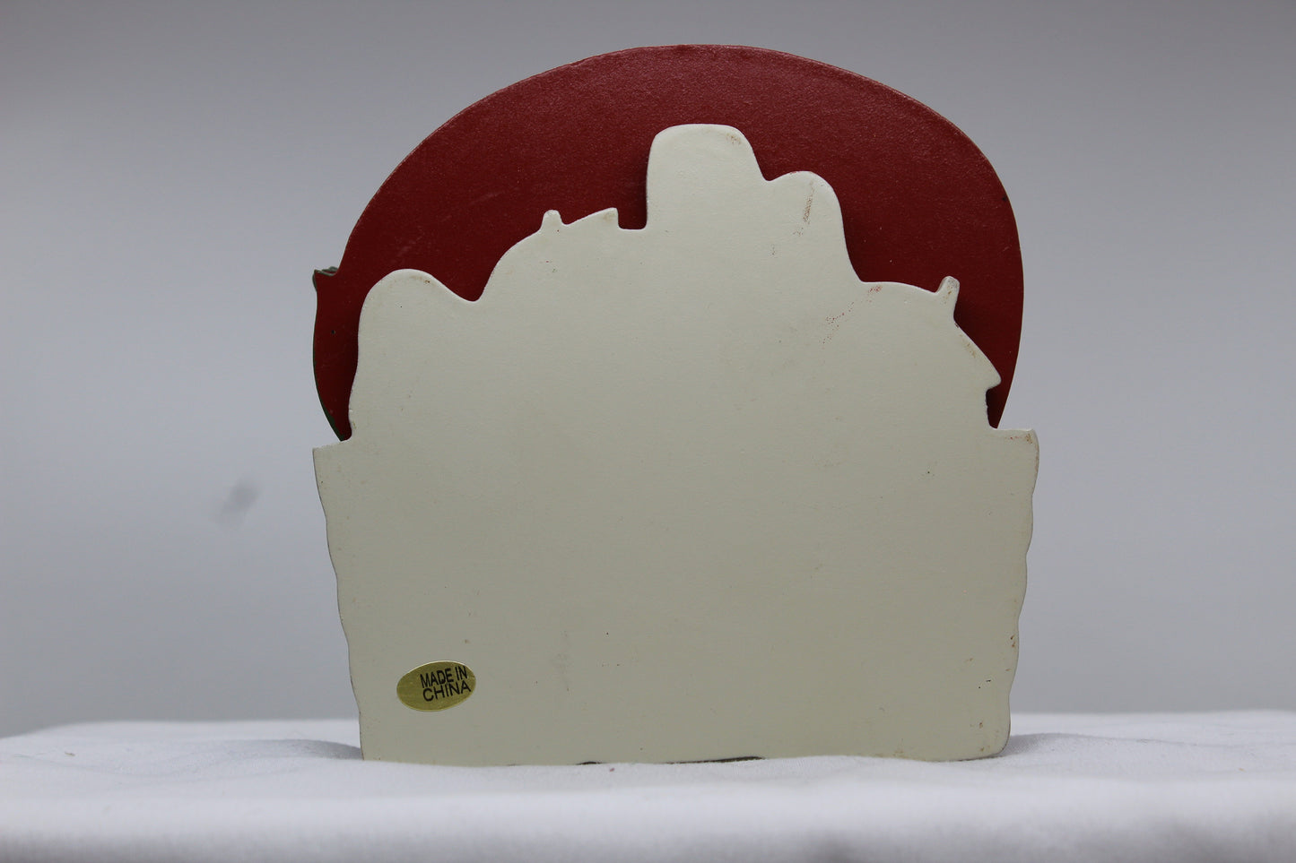 Set of four (4) Wooden Coasters 			Cork Inlay 			Strawberry Design 			Holder -  Wooden Shaped/Designed                Basket With Strawberries 	                                  Approx:    4.5”W x 5”H
